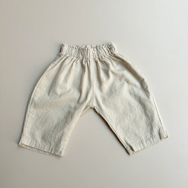 Linen like chino pants - Cream