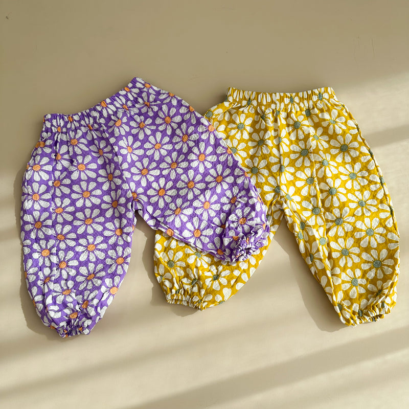 Flower pants - Purple