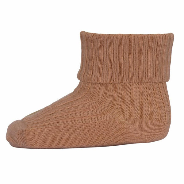 Cotton rib socks - Tawny brown
