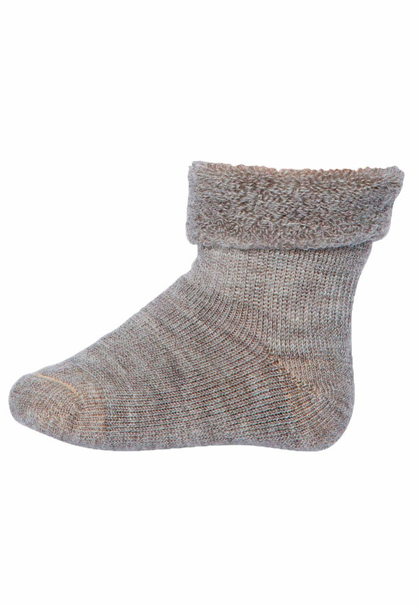 Wool terry socks - Beige melange