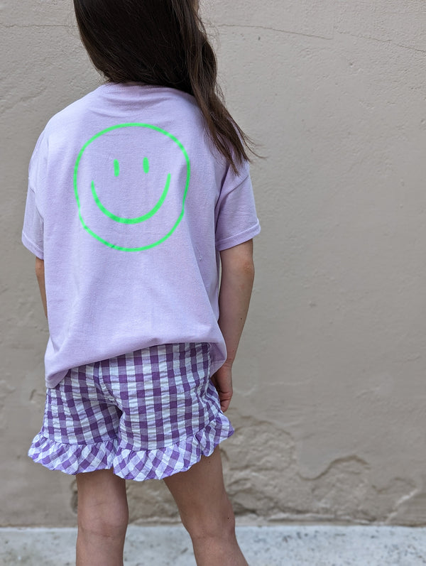 Check smile set - Lilac