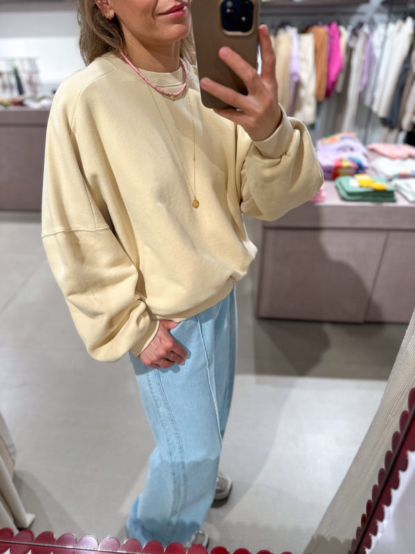 Soft basic sweater - Butter yellow