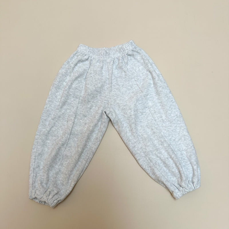Lala terry pants - White melange