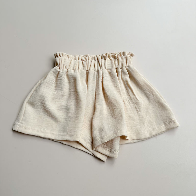 Flowy wrinkle shorts - Beige