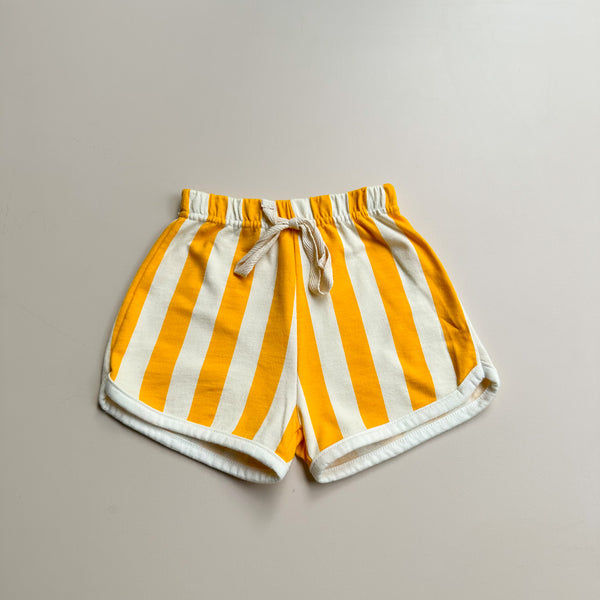 Striped gym shorts - Yellow