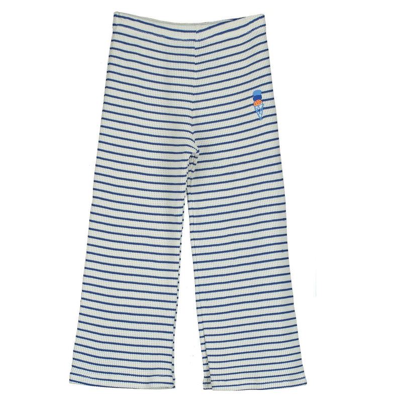 Stripes ice cream pants - Off white/blue