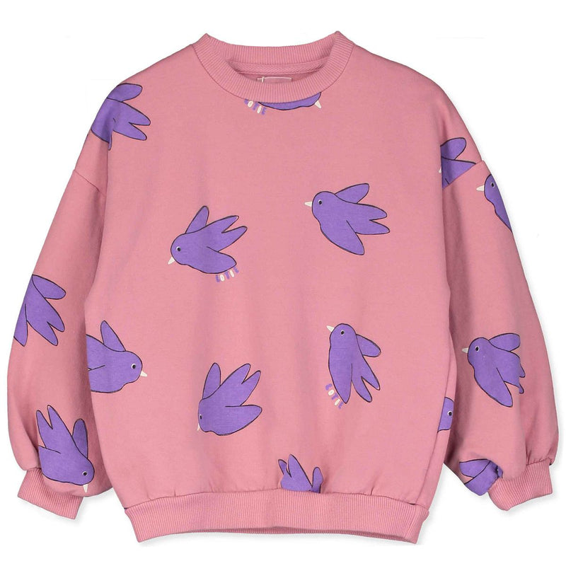 Birds allover sweatshirt - Rose