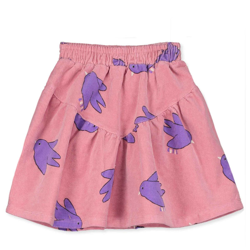 Bird corduroy skirt - Rose