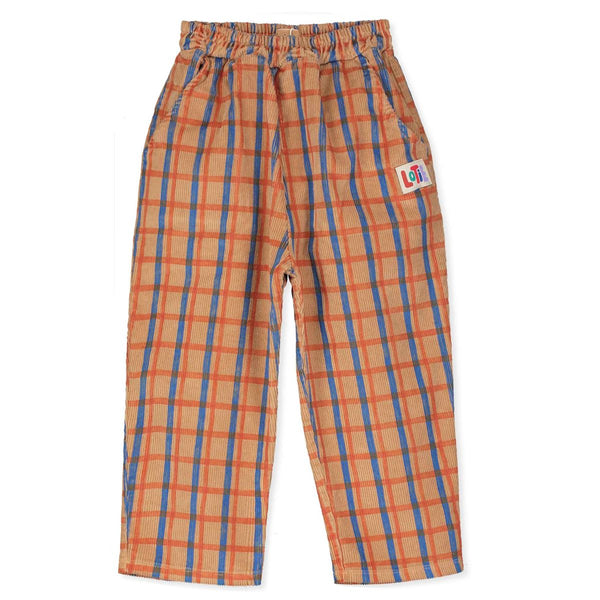 Checks corduroy pants - Toasted