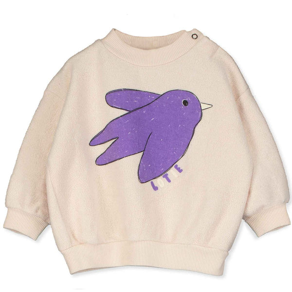 Bird pile sweatshirt - Cream