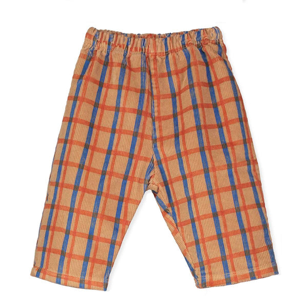 Checks corduroy pants - Toasted