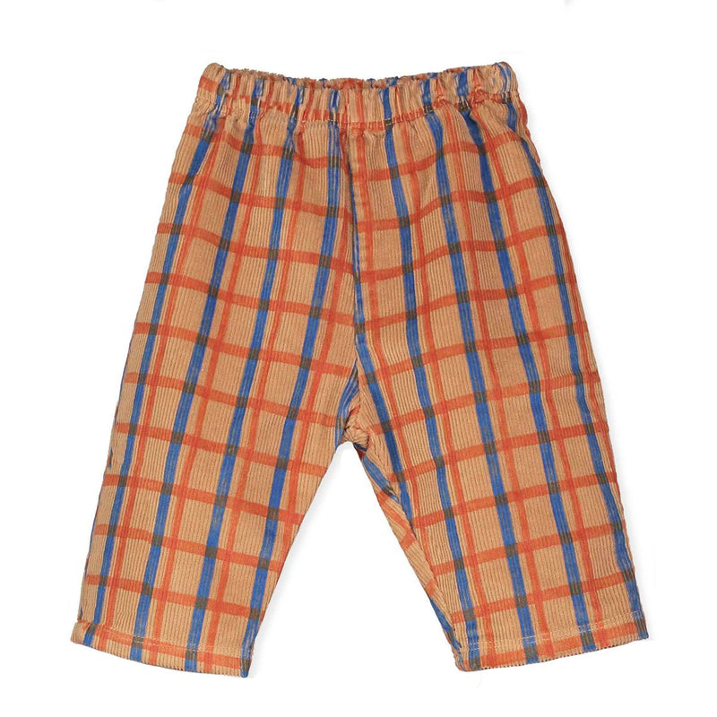 Checks corduroy pants - Toasted