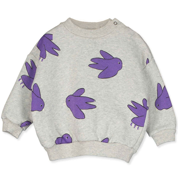 Birds allover sweatshirt - Light grey melange