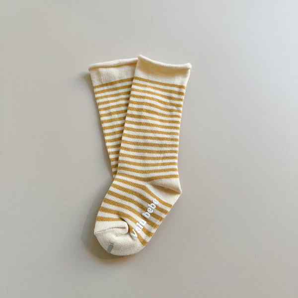 Bebe striped knee socks - Mustard