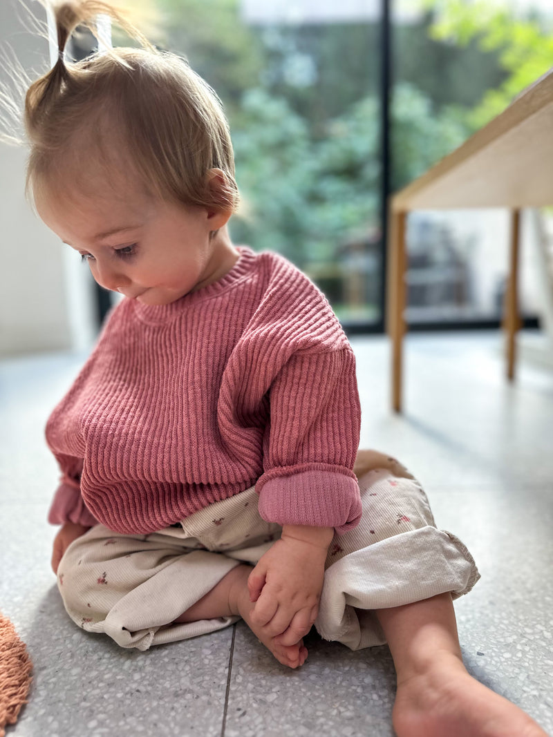 Rib sweatshirt - Rose