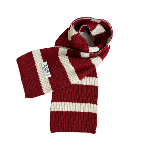 Rib scarf - Wine stripes