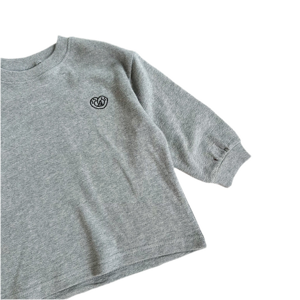 Structured pretzel tee - Grey melange