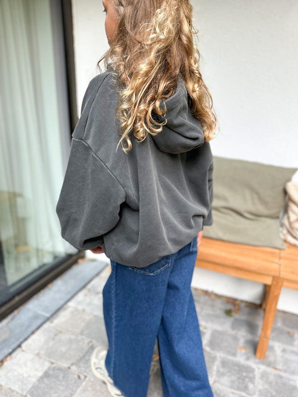 Oversized pigment hoodie - Charcoal