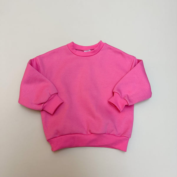 Basic fleeced sweater - Candy pink