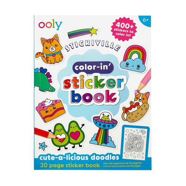 Color-in' Sticker Book: Cute-A-Licious Doodles
