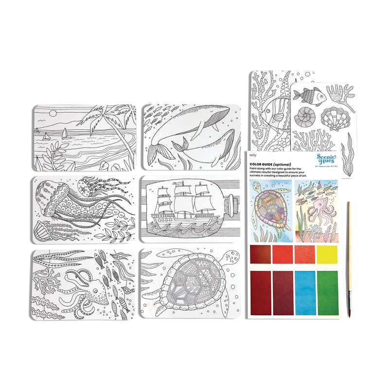 Scenic Hues DIY Watercolor Art Kit - Ocean paradise