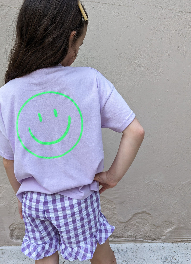 Check smile set - Lilac
