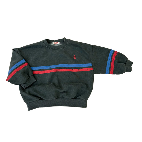 Double stripe pigment sweatshirt - Washed charcoal