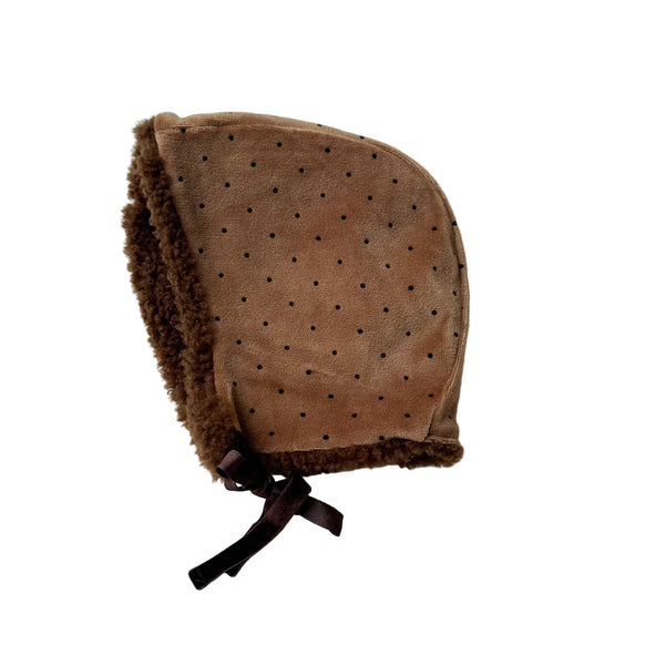 Reversible teddy bonnet - Brown