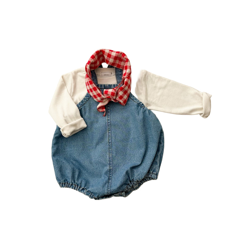 Denim onesie set - Blue