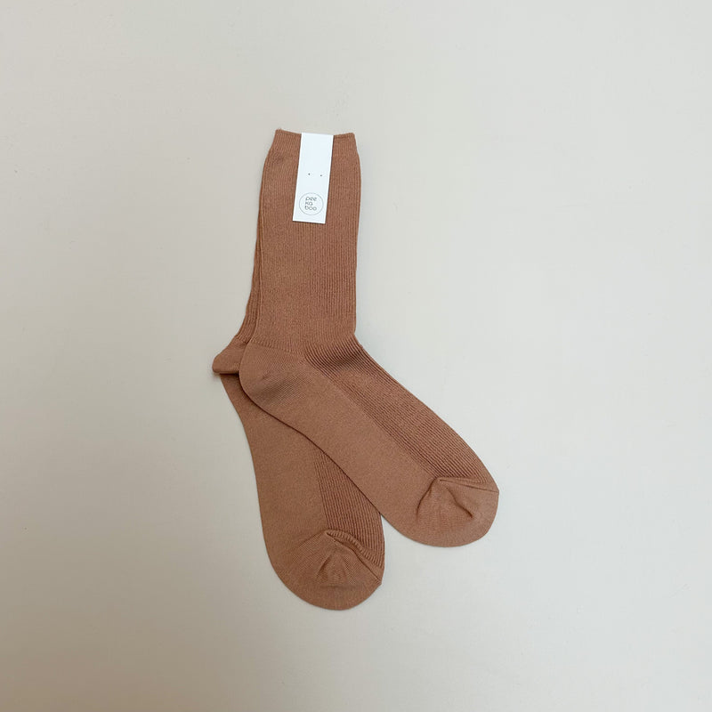 Peek rib socks - Terracotta