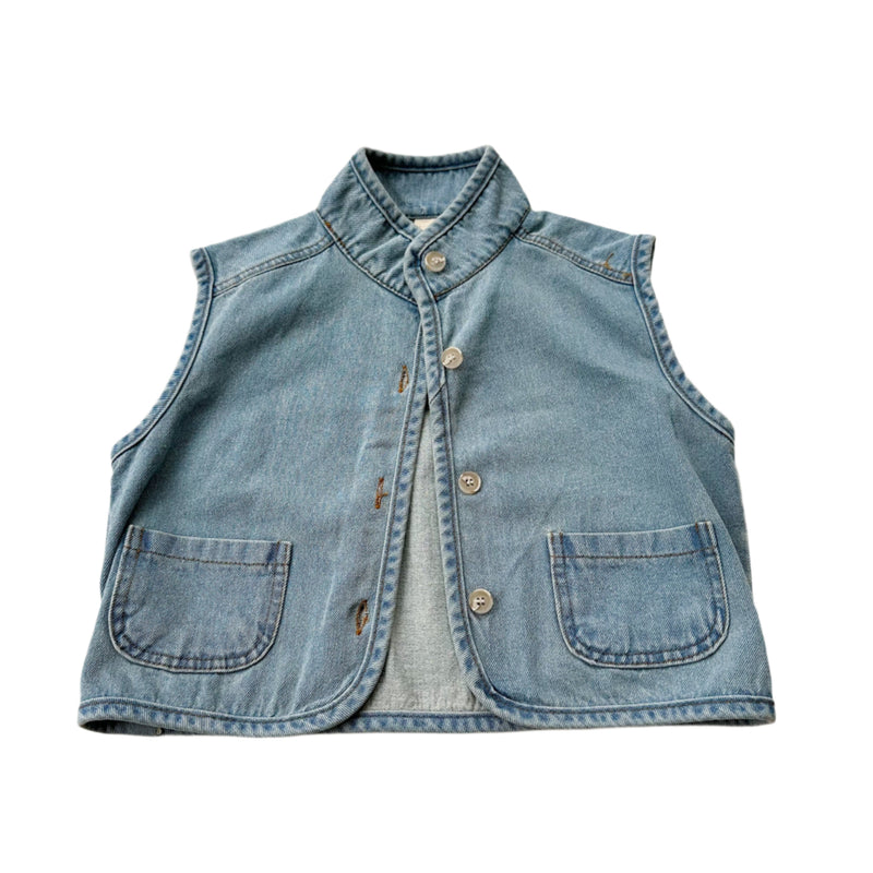 Denim pocket vest - Blue