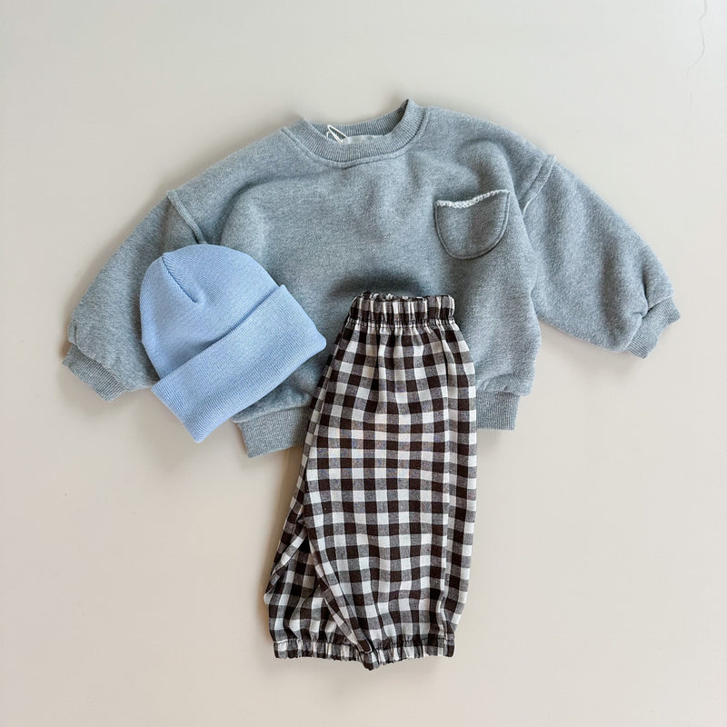 Lou pocket sweatshirt - Grey melange