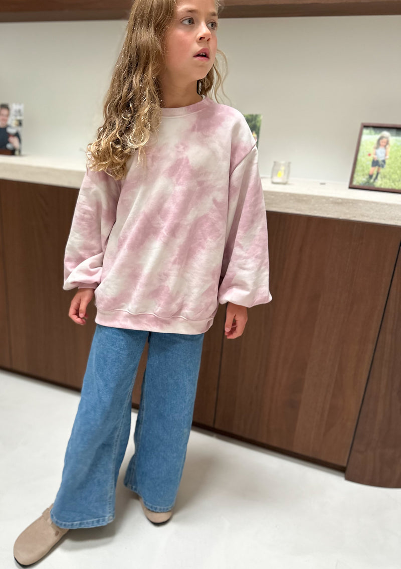 Chunky tie dye sweatshirt - Rose