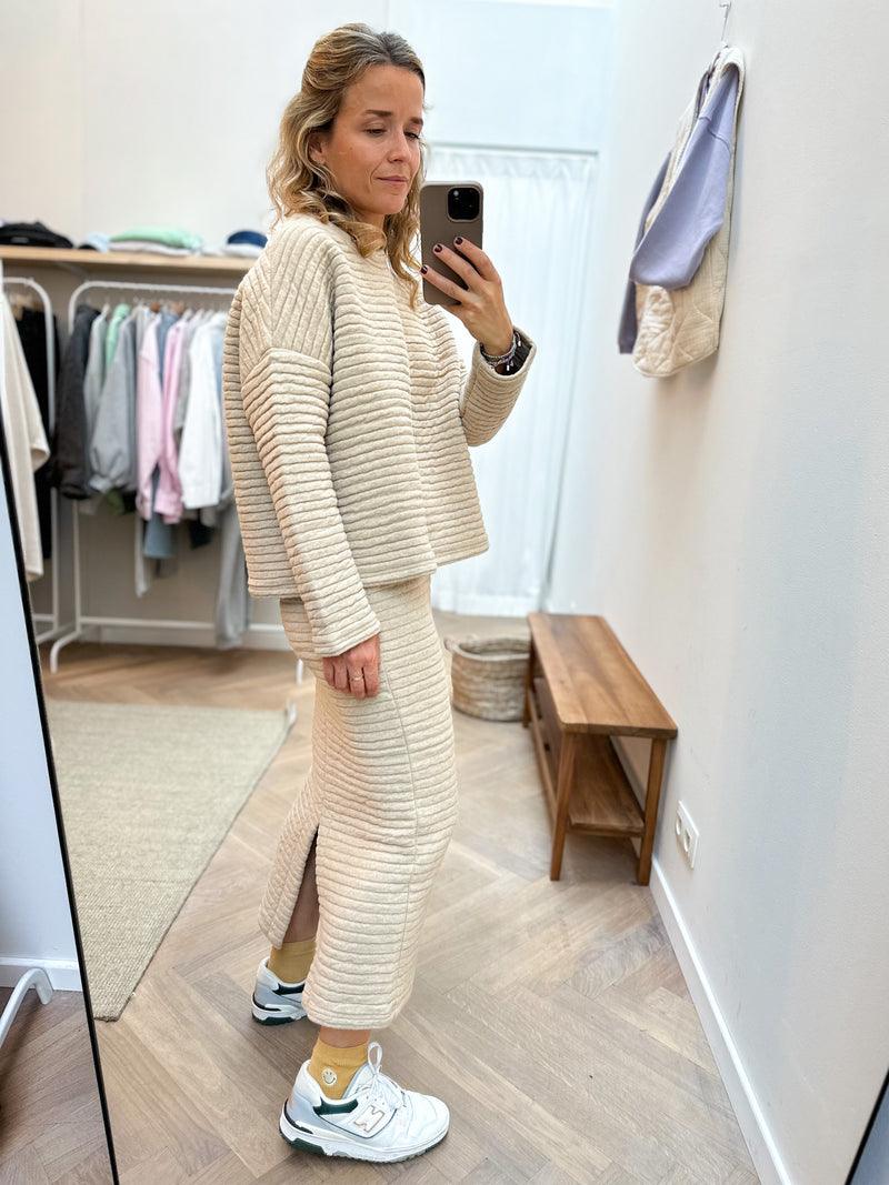 William wool mix sweatshirt - Beige melange