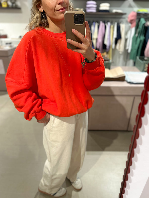 Soft oversized sweater - Poppy red