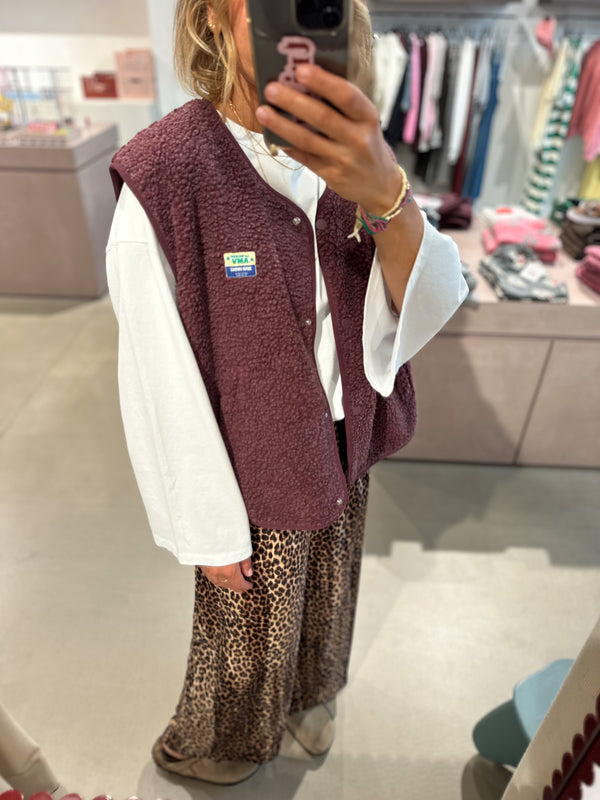 Hoktown pile vest - Bordeaux