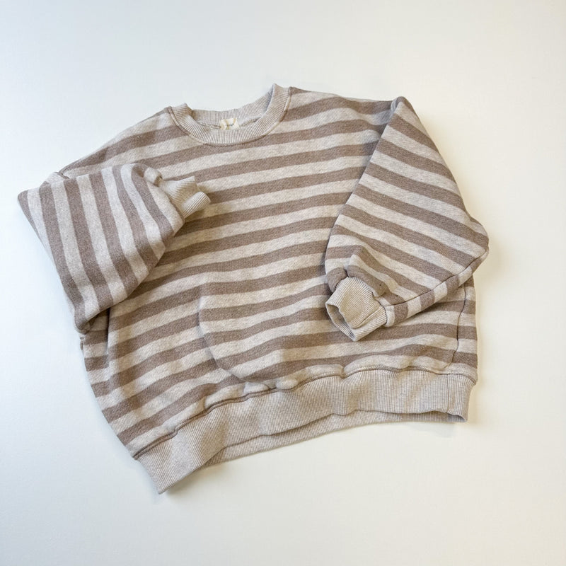 Big stripe sweatshirt - Beige