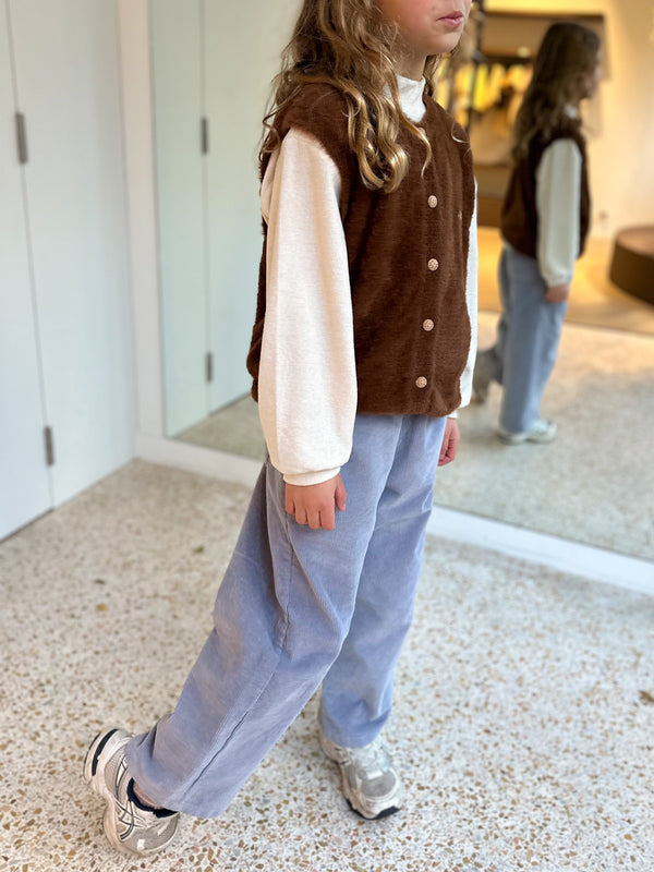 Wide corduroy pants - Dusty lilac