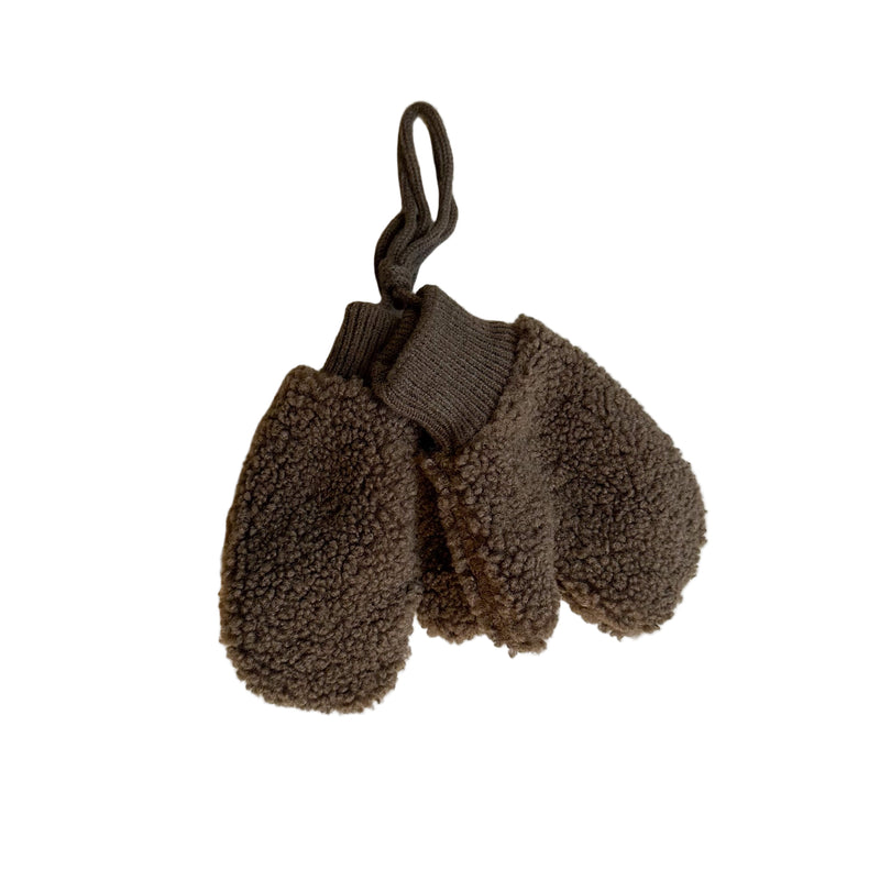 Teddy mittens - Brown