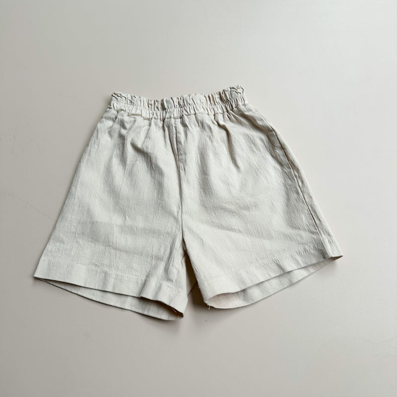 Simple cotton shorts - Beige