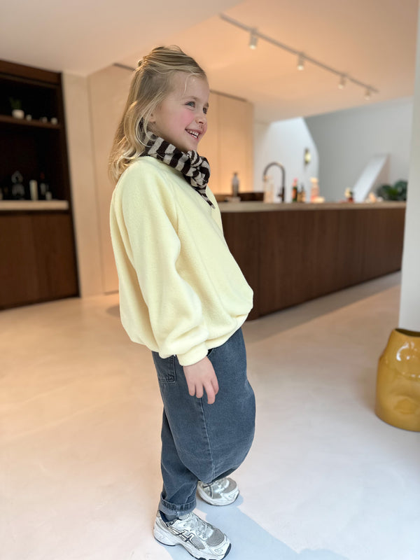 Sunny fleece raglan sweatshirt - Light yellow
