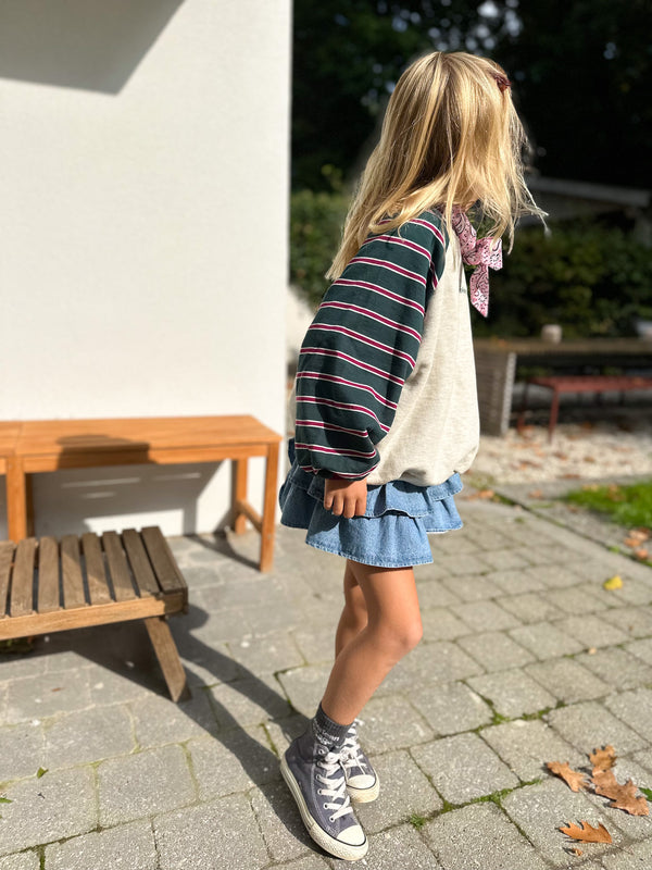 Weekend sweater - Oatmeal/green