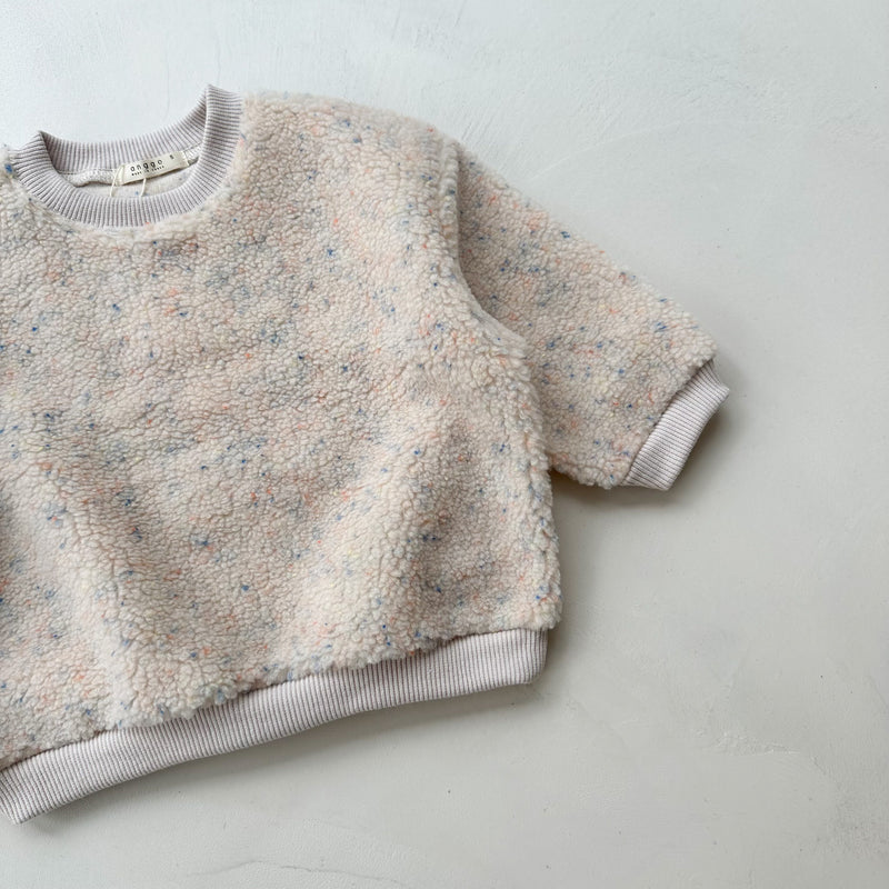 Speckled teddy sweater - Cream