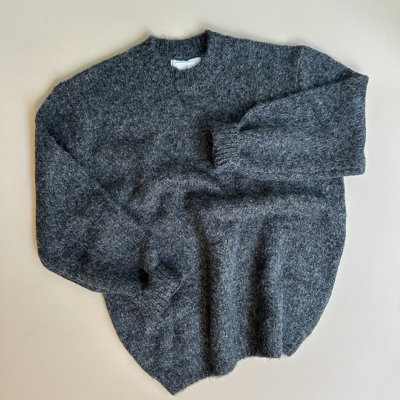 Wool mix melange jumper - Dark grey mix