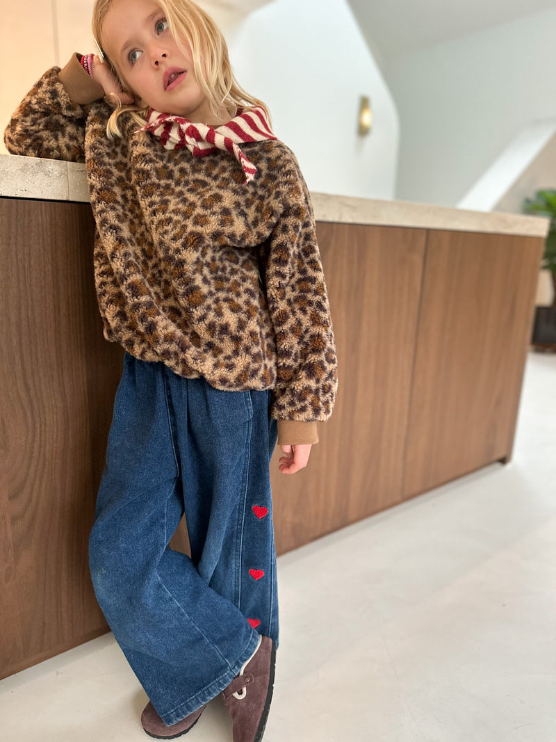 Soft leo teddy sweatshirt - Beige