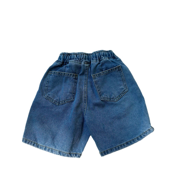 Track denim shorts - Blue