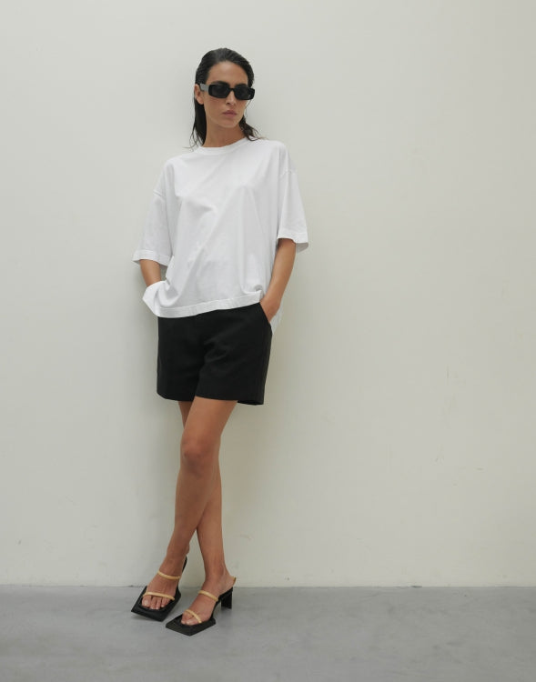 Arisa open back tee - White