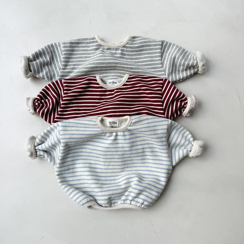 Bebe gigi stripes sweatshirt - Grey melange