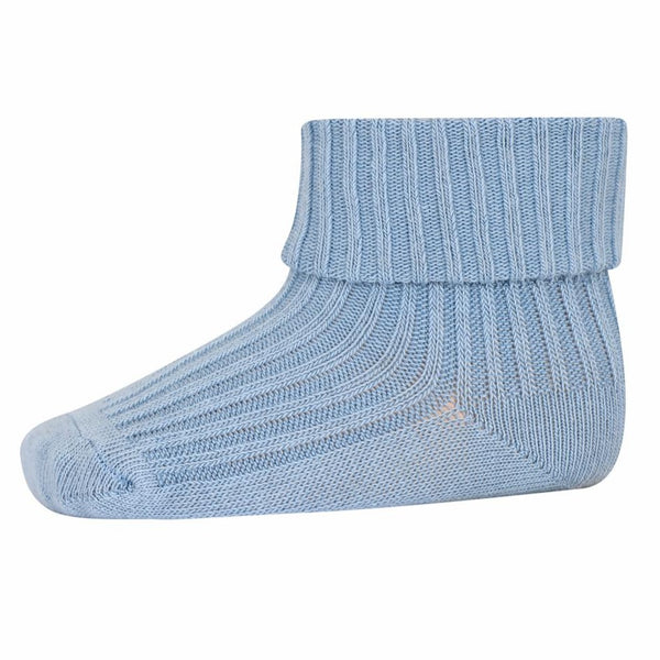 Cotton rib socks - Dusty blue
