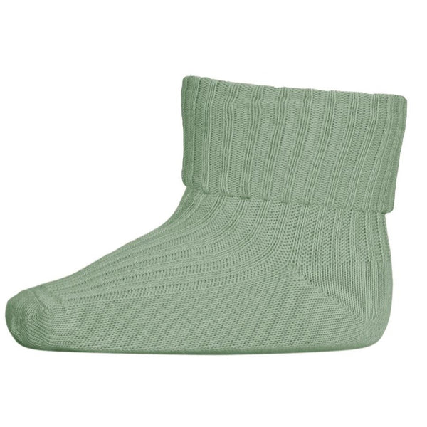 Cotton rib socks - Granite green